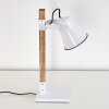 Lampe à poser Oksbol Brun, Blanc, 1 lumière