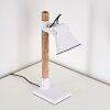 Lampe à poser Oksbol Brun, Blanc, 1 lumière