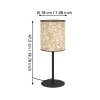 BUTTERBURN Lampe à poser Luminaires Eglo Noir, 1 lumière
