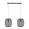 RINROE Suspension Luminaires Eglo Noir, 2 lumières