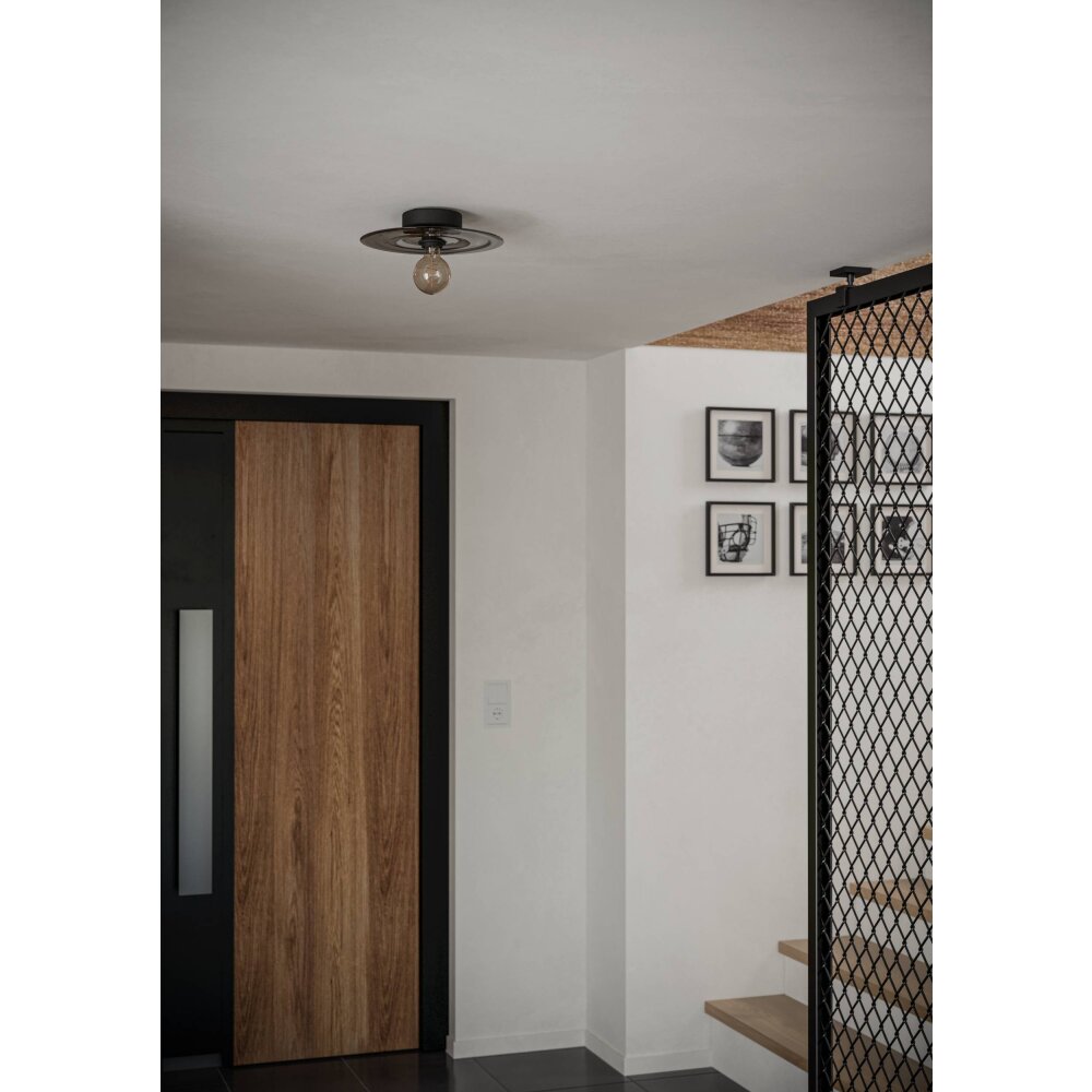 LINTMILL Plafonnier, Applique murale Luminaires Eglo Noir, 1 lumière main product photo