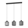 GINESTRONE-Z Suspension Luminaires Eglo LED Noir, 3 lumières, Changeur de couleurs