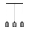 GINESTRONE-Z Suspension Luminaires Eglo LED Noir, 3 lumières, Changeur de couleurs