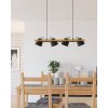 HORNWOOD-Z Suspension Luminaires Eglo LED Brun, Noir, 4 lumières, Changeur de couleurs