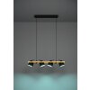 HORNWOOD-Z Suspension Luminaires Eglo LED Brun, Noir, 4 lumières, Changeur de couleurs
