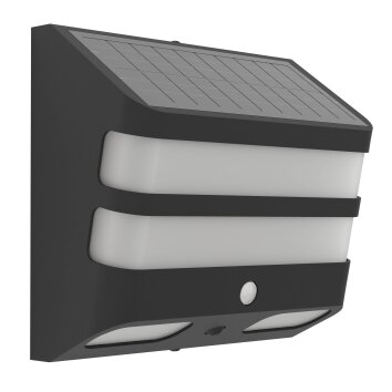 STIAPPA Lampe solaire Luminaires Eglo LED Noir, 1 lumière, Détecteur de mouvement STIAPPA Lampe solaire Luminaires Eglo LED Noir, 1 lumière, Détecteur de mouvement