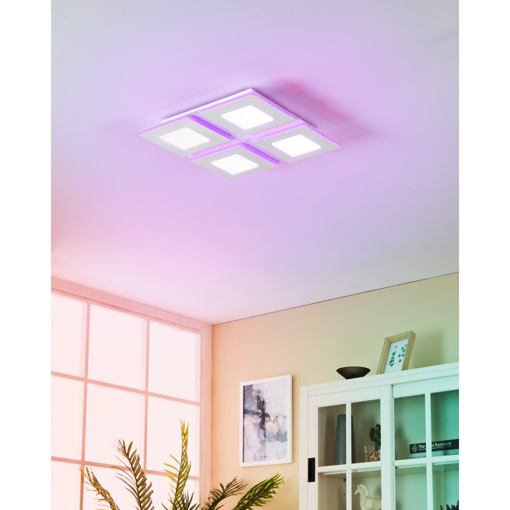 PADROGIANO-Z Plafonnier Luminaires Eglo LED Blanc, Changeur de couleurs main product photo