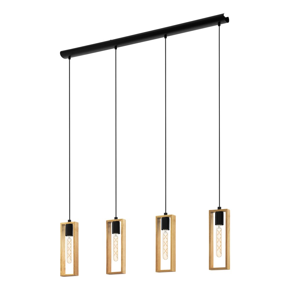 LITTLETON Suspension Luminaires Eglo Noir, 4 lumières main product photo