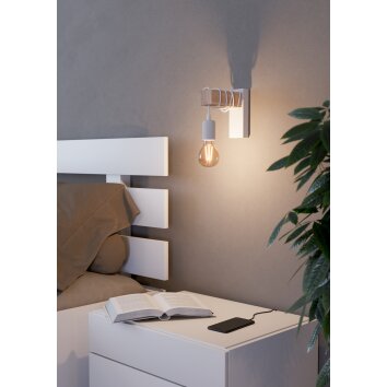 TOWNSHEND Applique murale Luminaires Eglo Blanc, 1 lumière TOWNSHEND Applique murale Luminaires Eglo Blanc, 1 lumière