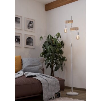 TOWNSHEND Lampadaire Luminaires Eglo Blanc, 2 lumières TOWNSHEND Lampadaire Luminaires Eglo Blanc, 2 lumières
