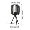 ROMAZZINA Lampe à poser Luminaires Eglo Noir
