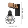 EGLO Applique murale Luminaires Eglo Brun, Noir, 1 lumière