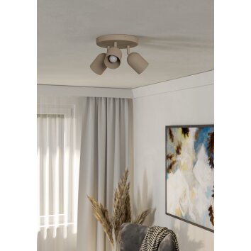 TILSTON Plafonnier, Spot de plafond Luminaires Eglo Sable, 3 lumières