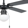 FORTALEZA Ventilateur de plafond lumineux Luminaires Eglo Noir