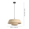 MARFORD Suspension Luminaires Eglo Noir, 1 lumière