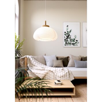 SUMMERHILL Suspension Luminaires Eglo Brun, Blanc, 1 lumière
