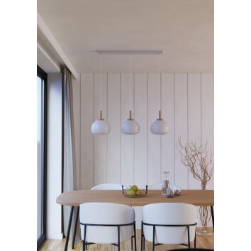 SUMMERHILL Suspension Luminaires Eglo Brun, Blanc, 3 lumières