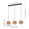 SHELDON Suspension Luminaires Eglo Noir, 3 lumières