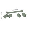 TILSTON Plafonnier, Spot de plafond Luminaires Eglo Vert, 4 lumières