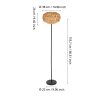 SHELDON Lampadaire Luminaires Eglo Noir, 1 lumière