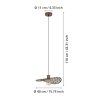 SWABY Suspension Luminaires Eglo Bronze, 1 lumière
