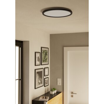 ROVITO Plafonnier Luminaires Eglo LED Noir, Changeur de couleurs