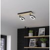 RIELVES Plafonnier, Spot de plafond Luminaires Eglo LED Brun, Noir