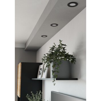 EGLO Spot encastrable Luminaires Eglo LED Noir, Changeur de couleurs