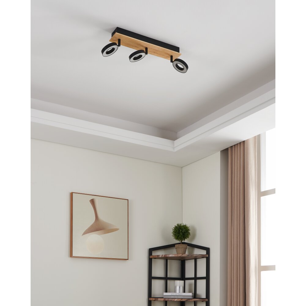 RIELVES Plafonnier, Spot de plafond Luminaires Eglo LED Brun, Noir main product photo