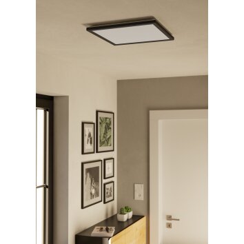 ROVITO Plafonnier Luminaires Eglo LED Noir, Changeur de couleurs