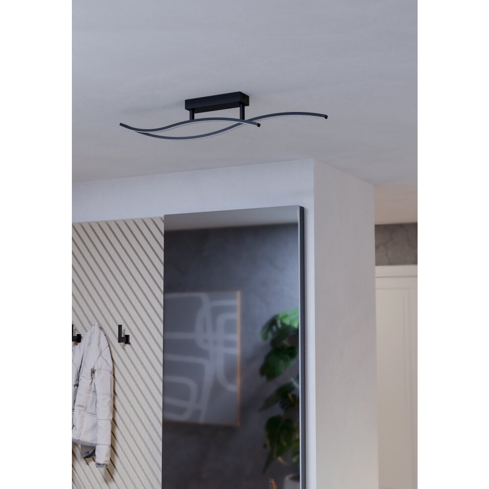 GRISOLIA Plafonnier Luminaires Eglo LED Noir main product photo