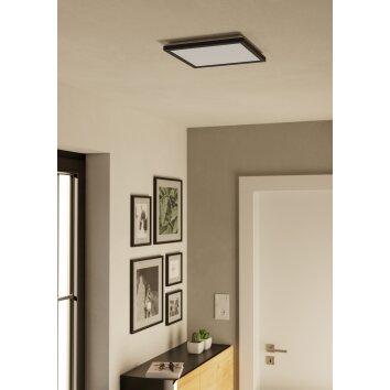 ROVITO Plafonnier Luminaires Eglo LED Noir, Changeur de couleurs