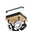 RIELVES Plafonnier, Spot de plafond Luminaires Eglo LED Brun, Noir