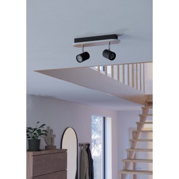 RIMBOCCHI Plafonnier, Spot de plafond Luminaires Eglo LED Brun, Noir