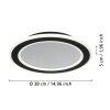 MACCHIONI Plafonnier Luminaires Eglo LED Noir, Blanc, Télécommandes