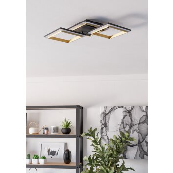 CALLIERA Plafonnier Luminaires Eglo LED Laiton, Noir