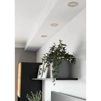 EGLO Spot encastrable Luminaires Eglo LED Nickel mat, Changeur de couleurs