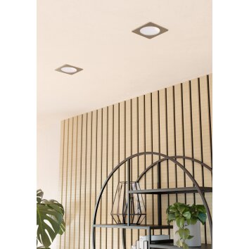 EGLO Spot encastrable Luminaires Eglo LED Nickel mat, Changeur de couleurs