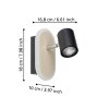 RIMBOCCHI Spot de plafond, Applique murale Luminaires Eglo LED Brun, Noir