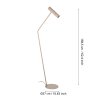 CAMINIA Lampadaire Luminaires Eglo LED Laiton, Sable