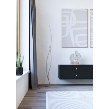 GRISOLIA Lampadaire Luminaires Eglo LED Brun