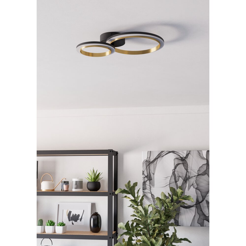 CALLIERA Plafonnier Luminaires Eglo LED Laiton, Noir main product photo