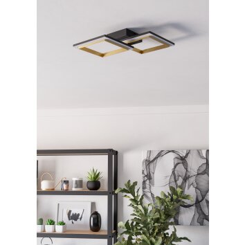CALLIERA Plafonnier Luminaires Eglo LED Laiton, Noir