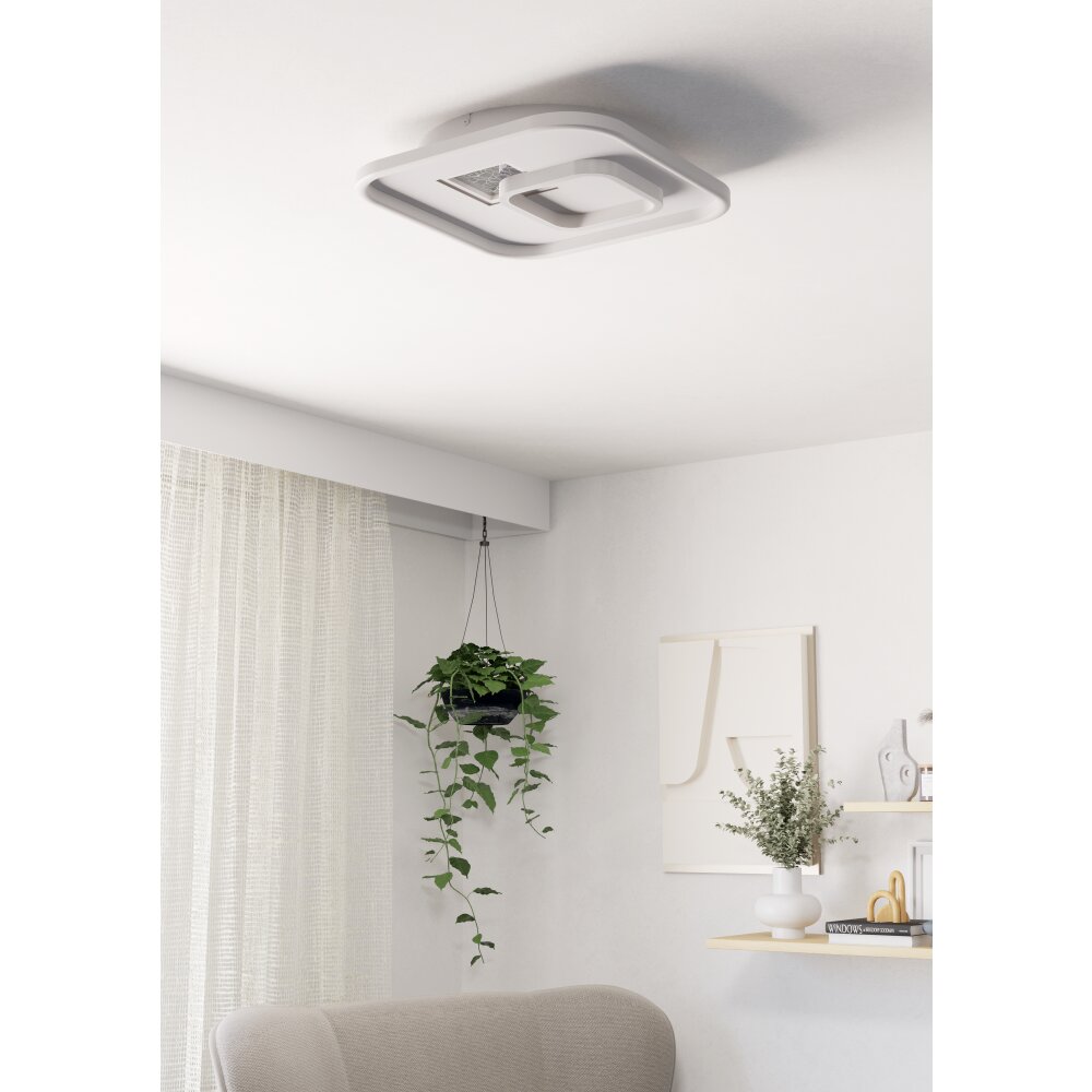 TIRIOLO Plafonnier, Applique murale / Plafonnier Luminaires Eglo LED Argenté, Blanc main product photo