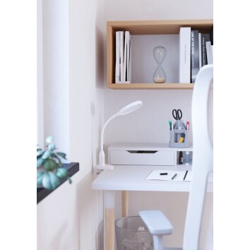 LAURO Lampe à clip Luminaires Eglo LED Blanc
