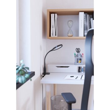 LAURO Lampe à clip Luminaires Eglo LED Noir