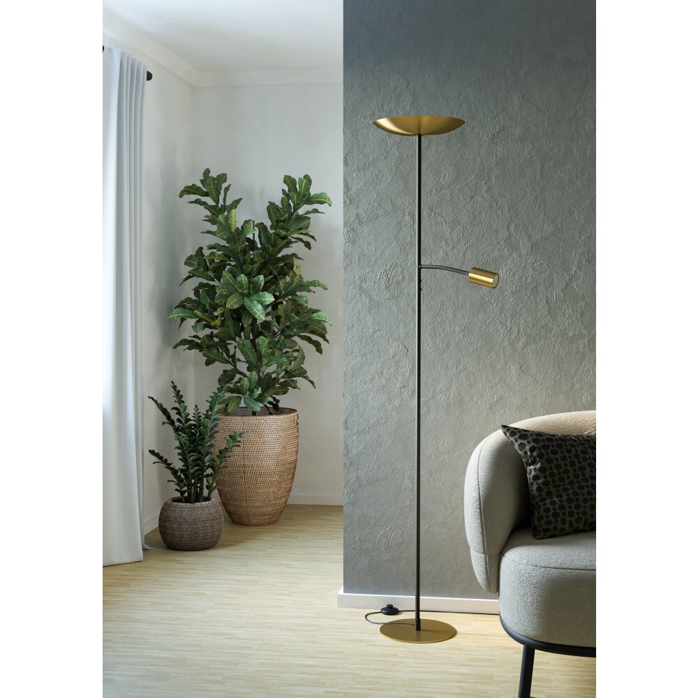 CONIVARINO Lampadaire Luminaires Eglo LED Laiton, Noir main product photo
