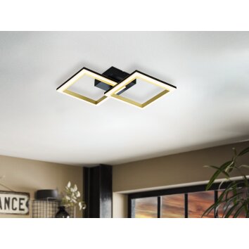 CALLIERA Plafonnier Luminaires Eglo LED Laiton, Noir