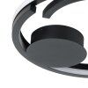 MEZZOMONTE Plafonnier Luminaires Eglo LED Noir, Télécommandes