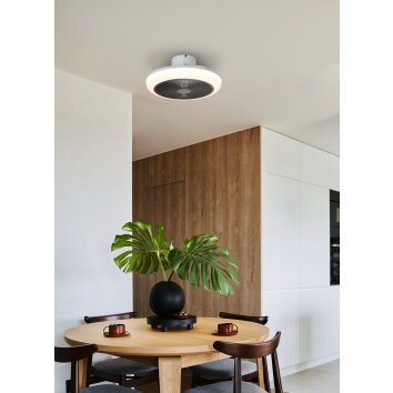mit Ventilateur de plafond lumineux Luminaires Eglo LED Blanc, Télécommandes